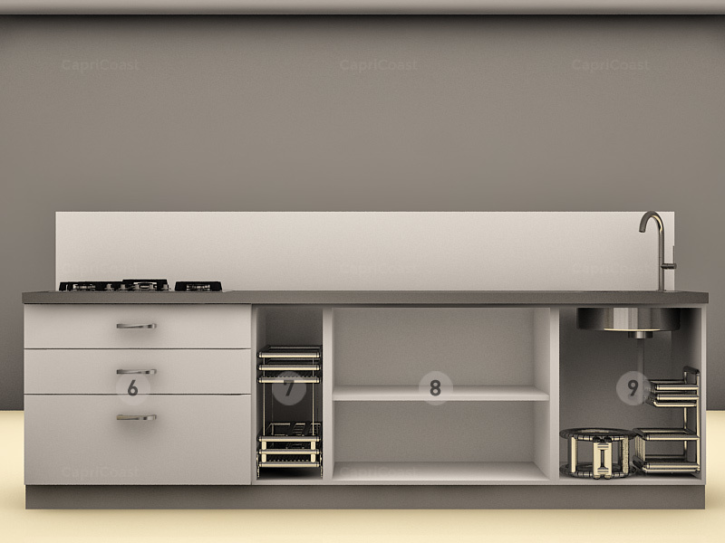 Alcott Parallel Horizon Oak Modular Kitchen